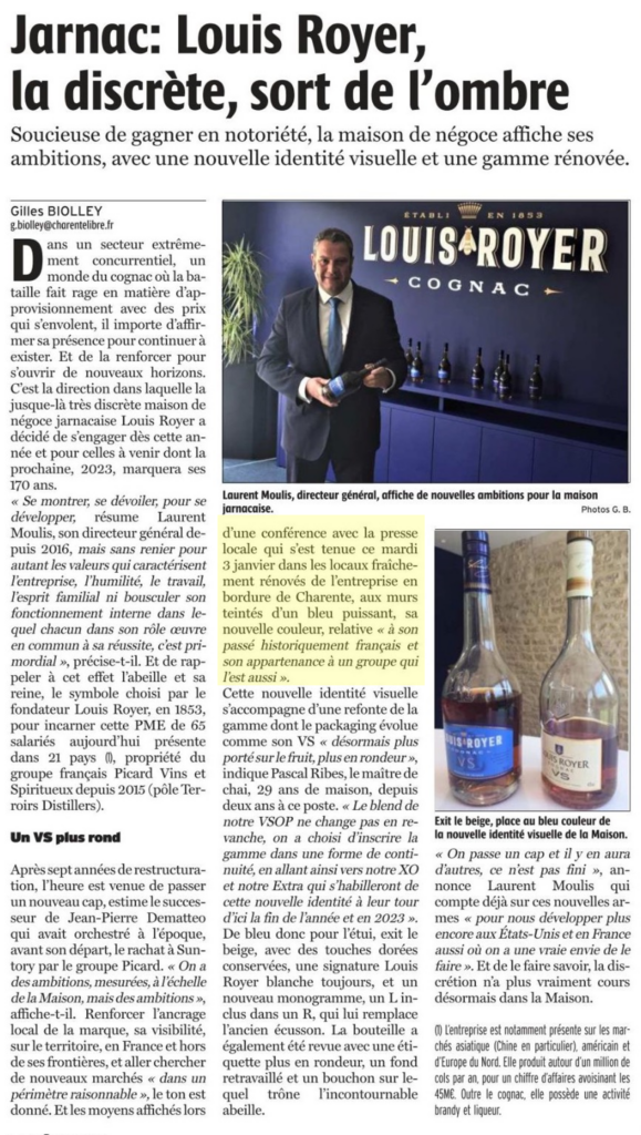Article presse suite à l'inauguration des locaux Louis Royer 