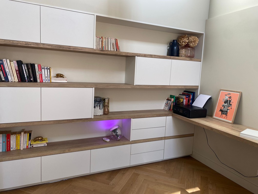 Maison parisienne – Mobilier sur mesure & aménagement terrasse