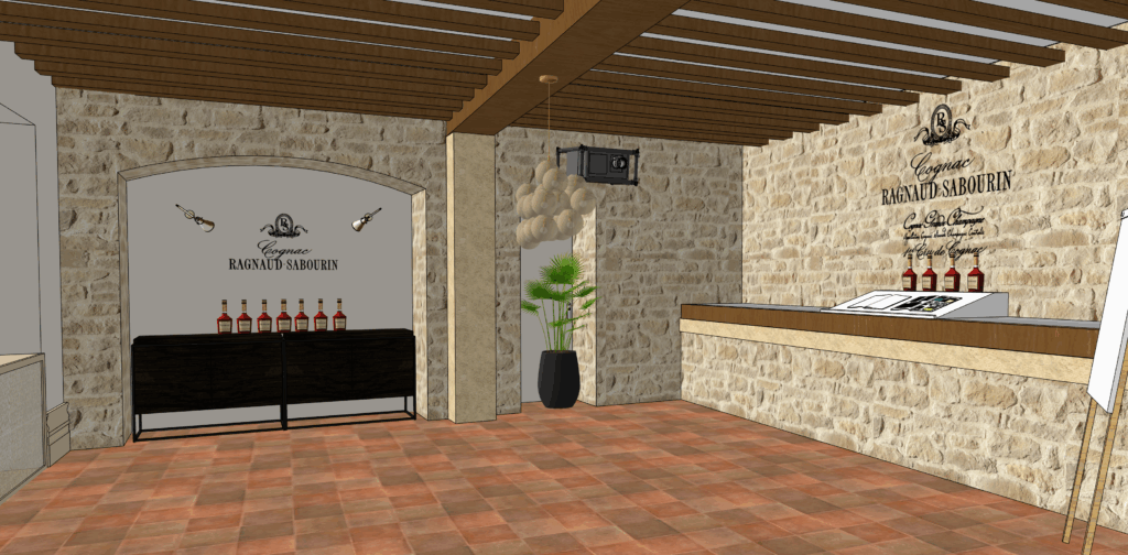 Maquette de refonte de la salle de réunion/dégustation
