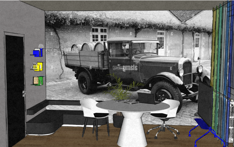 Maquette du bureau accueil client