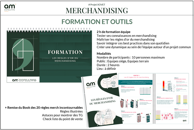 Formation Merchandising pour l'équipe afin d'assurer un transfert de compétences et garantir une continuité du projet dans le temps