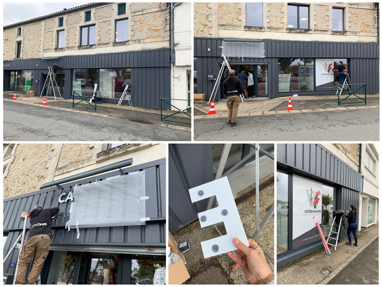 Cabinet de Chasseneuil pendant les travaux extérieurs