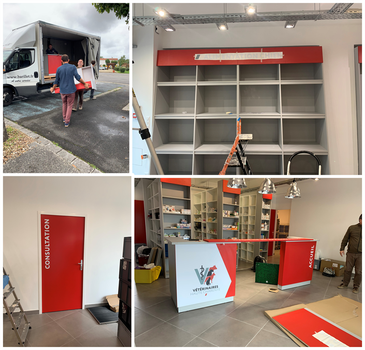 Cabinet de Chasseneuil pendant les travaux intérieurs