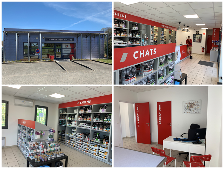 Cabinet canin et rural de Montembœuf après travaux en 2021