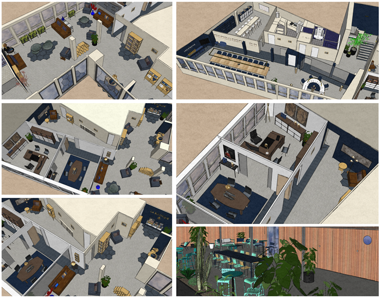 Modélisation 3D des différentes pièces