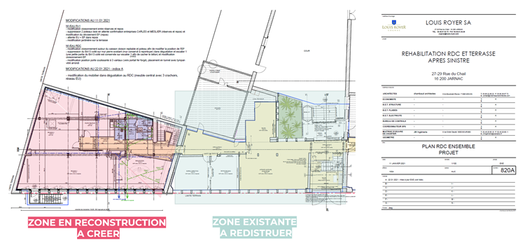 Plan remis par l'architecte lors du 1er RDV