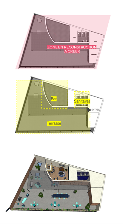 Proposition faite sur le 1er étage / terrasse