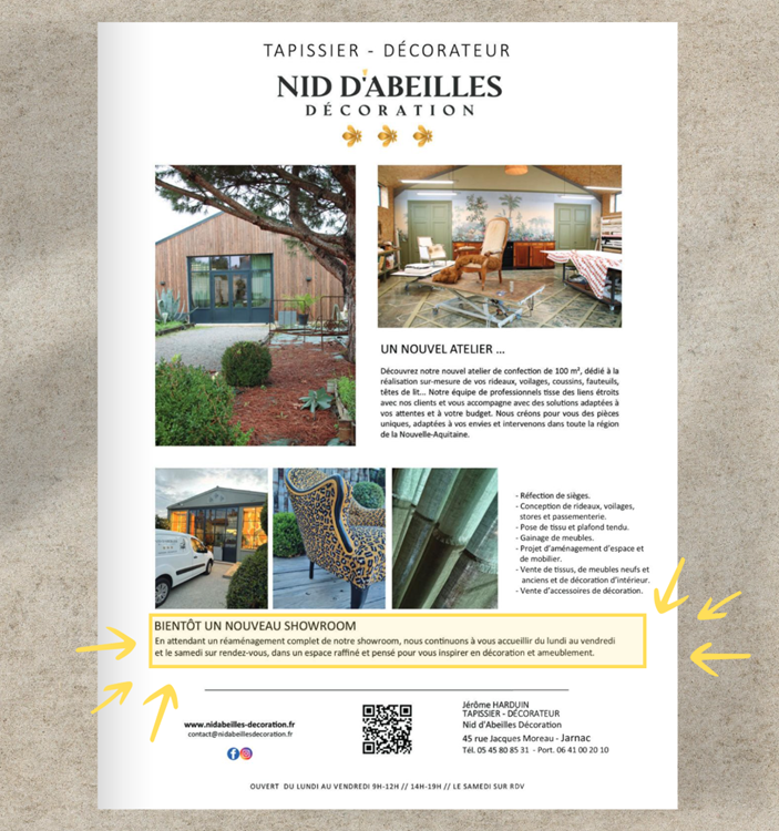 Article presse sur le futur nouveau showroom - In Cognac Hiver 2025-26