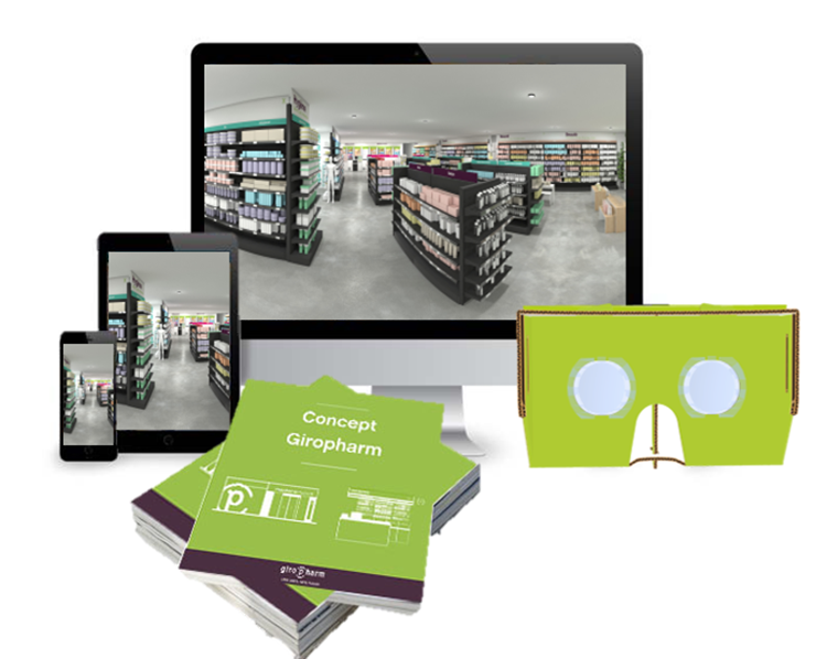 Visite en réalité virtuelle d’une pharmacie idéale Giropharm