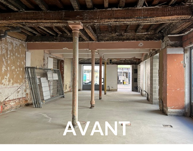 Intérieur du futur local de la pharmacie 1801 avant transfert