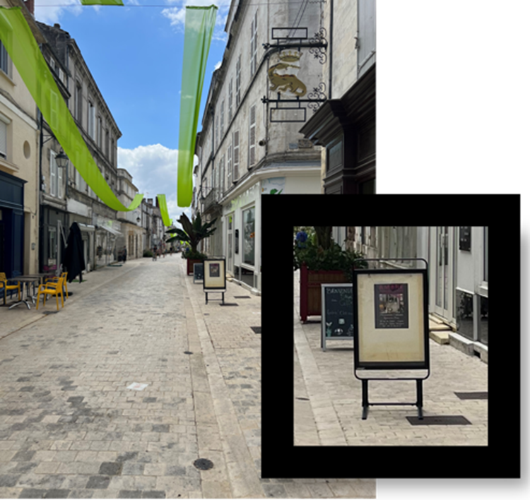 AVANT - Affiche de signalisation du magasin