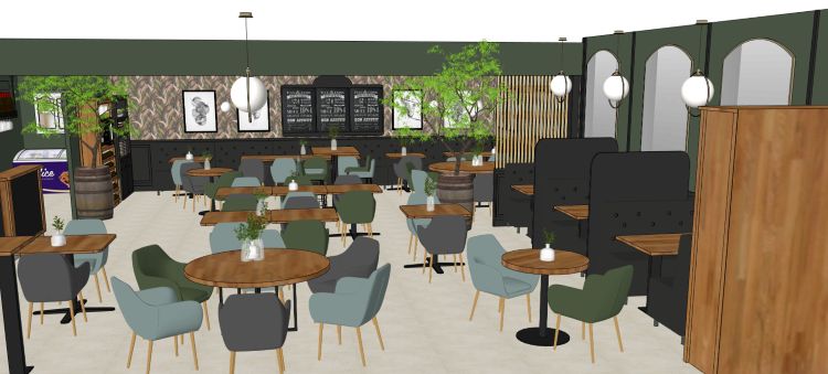 Maquette de la salle de restaurant