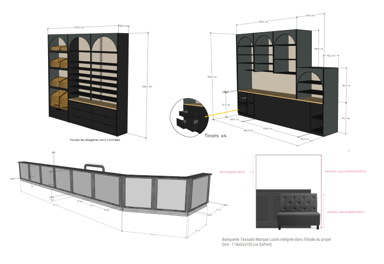 Dessin de meubles sur mesure - Cahier des charges pour fabrication