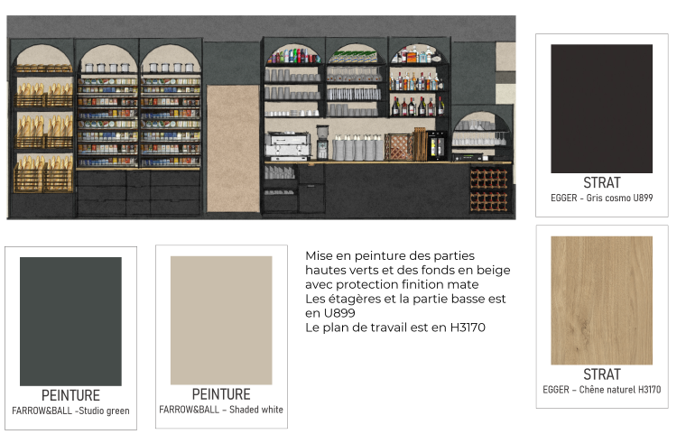 Le meuble dessiné sur mesure - réf. matériaux et couleurs
