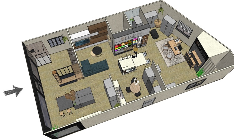 Plan du showroom