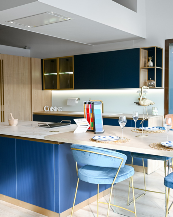 Zone du showroom - Cuisine, elle sert de zone de démonstration lors d'ateliers cuisine